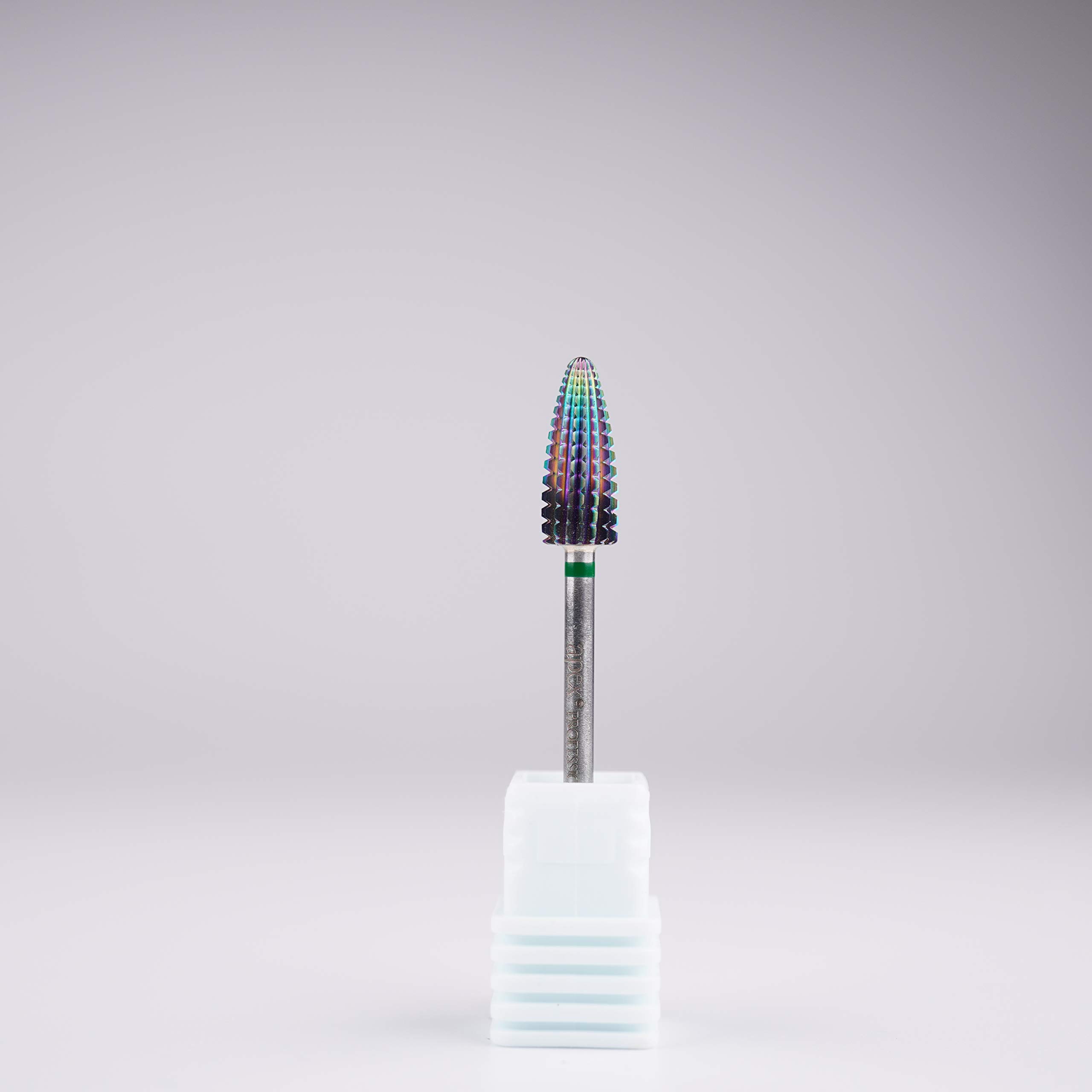 New* Apex® Professional Tungsten Carbide Electric Nail Drill Bit 3/32 inch, 2.35mm Shank for Gels, Acrylics, Nail Art, Manicure, Pedicure, Salon Professional Nails (Typhoon Rainbow) (Coarse)