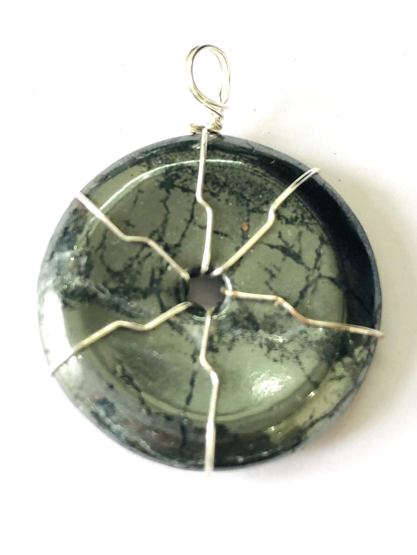 crystalmiracle Hematite Gemstone 30 Mm Donut Pendant Crystal Healing Fashion Gift Wellness Energy Handcrafted Accessory