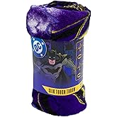 Northwest DC Batman Silk Touch Throw Blanket, Purple, 40 x 50 Inches, Polyester, Superhero Theme