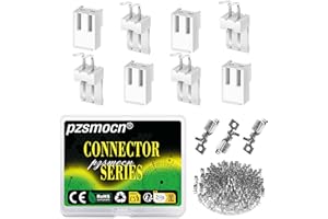 pzsmocn 200 Pieces / 50 Sets JST VH SMT 3.96 mm Pitch 2 Pin Female Housing and Male Adapter Connector Plug Socket Terminal Wires Cables 24-18 AWG Assembly, Header Crimp Pins Kit