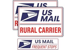 GENERIC (3 Pack) U.S. Mail Delivery Driver Magnetic Signs U.S. Rural Delivery Carrier Magnets, 2 (12"×8") 1 (11"×3") For Cars, SUV, Trucks, Reflective (white)