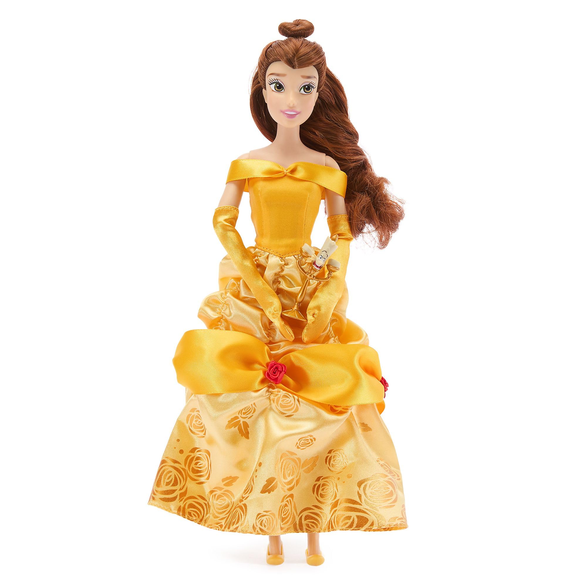 Disney Store Official Belle Classic Doll for Kids, Beauty and the Beast, 30cm/12”, Fully Posable Toy with Satin Ballgown & Surprise Character Friend - Suitable for Ages 3+