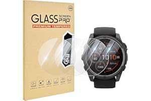 EASEASY 4 Pack Compatible for Garmin Fenix 8 Solar 47mm Screen Protector, HD Clear 9H Tempered Glass Watch Protective Film for Fenix 8 Solar Screen Protector 47mm, Anti-scratch & Sensitive Touch