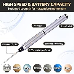 HARDELL Engraving Tool, Cordless USB Rechargable