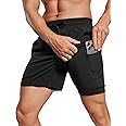 CRZ YOGA Men's 2 in 1 Running Shorts with Liner - 5'' Quick Dry for Workout Sports Athletic with Pockets