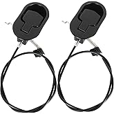 APACALI Universal Black Metal Sofa Couch Recliner Release Cable Set of 2 With Pull Handle - Fits Most Brands, Hook Exposed Le