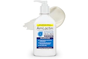 AmLactin Intensive Healing Body Lotion - Therapeutic Lotion for Extremely Dry Skin - No-Scrub Exfoliator and Moisturizer with 15% Lactic Acid AHA and Ceramides, 7.9 oz (Packaging May Vary)​