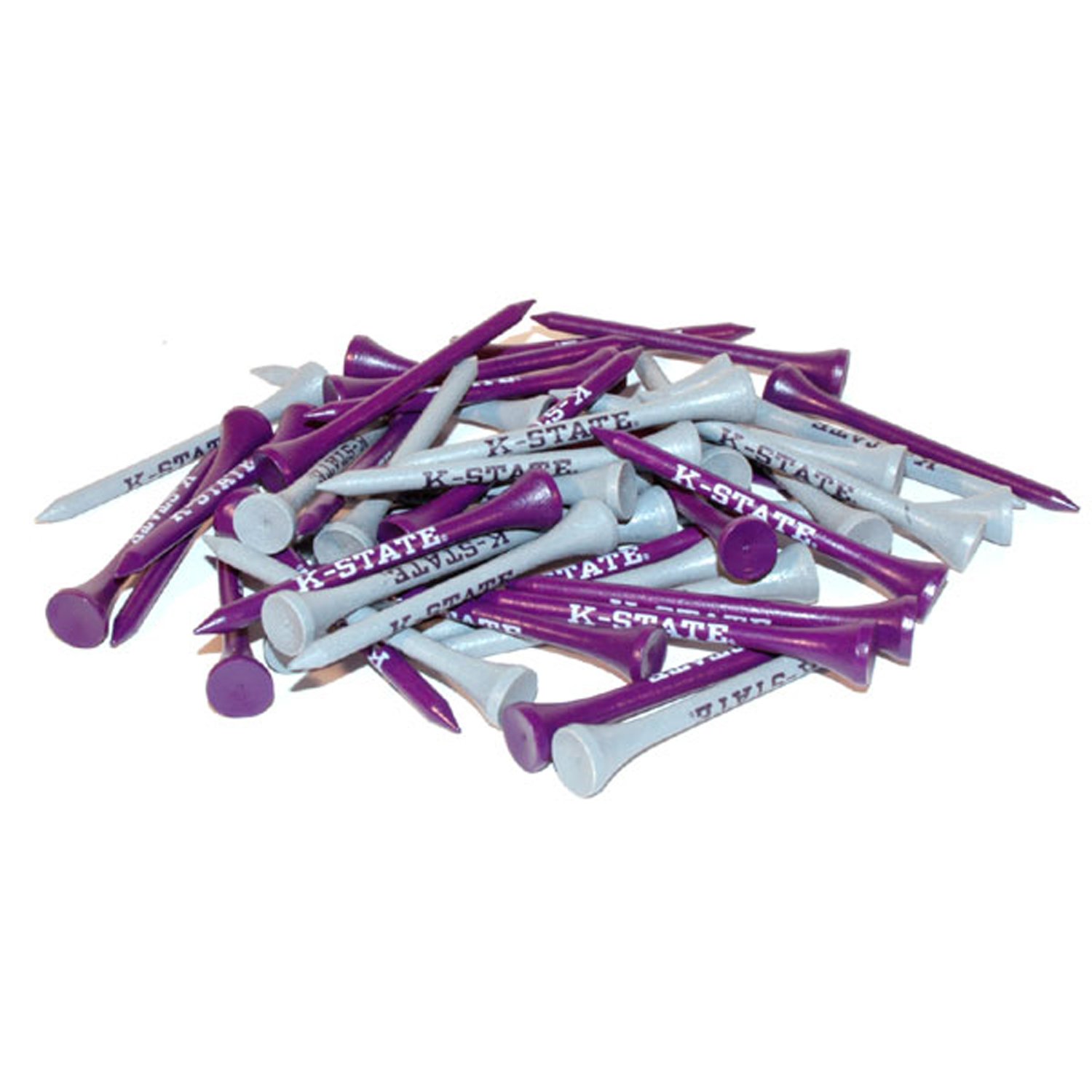 Team Golf NCAA Kansas State Wildcats Pack Of 50 Golf Tees 2-3/4" Golf Tees, 50 Pack, Regulation Size, Multi Team Colors