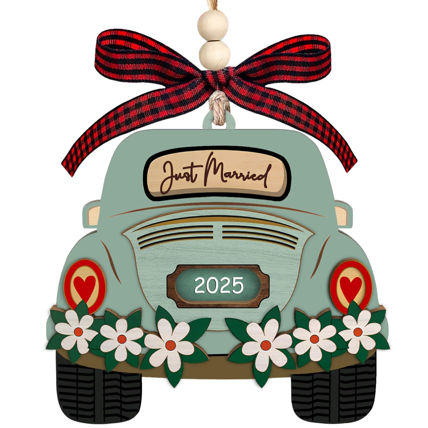 First Christmas Married Ornament 2025, Just Married Ornaments, Our First Christmas As Mr and Mrs, Wedding Ornament - Gifts for Newlyweds, Wedding Gifts for Couples, Bridal Shower Gift