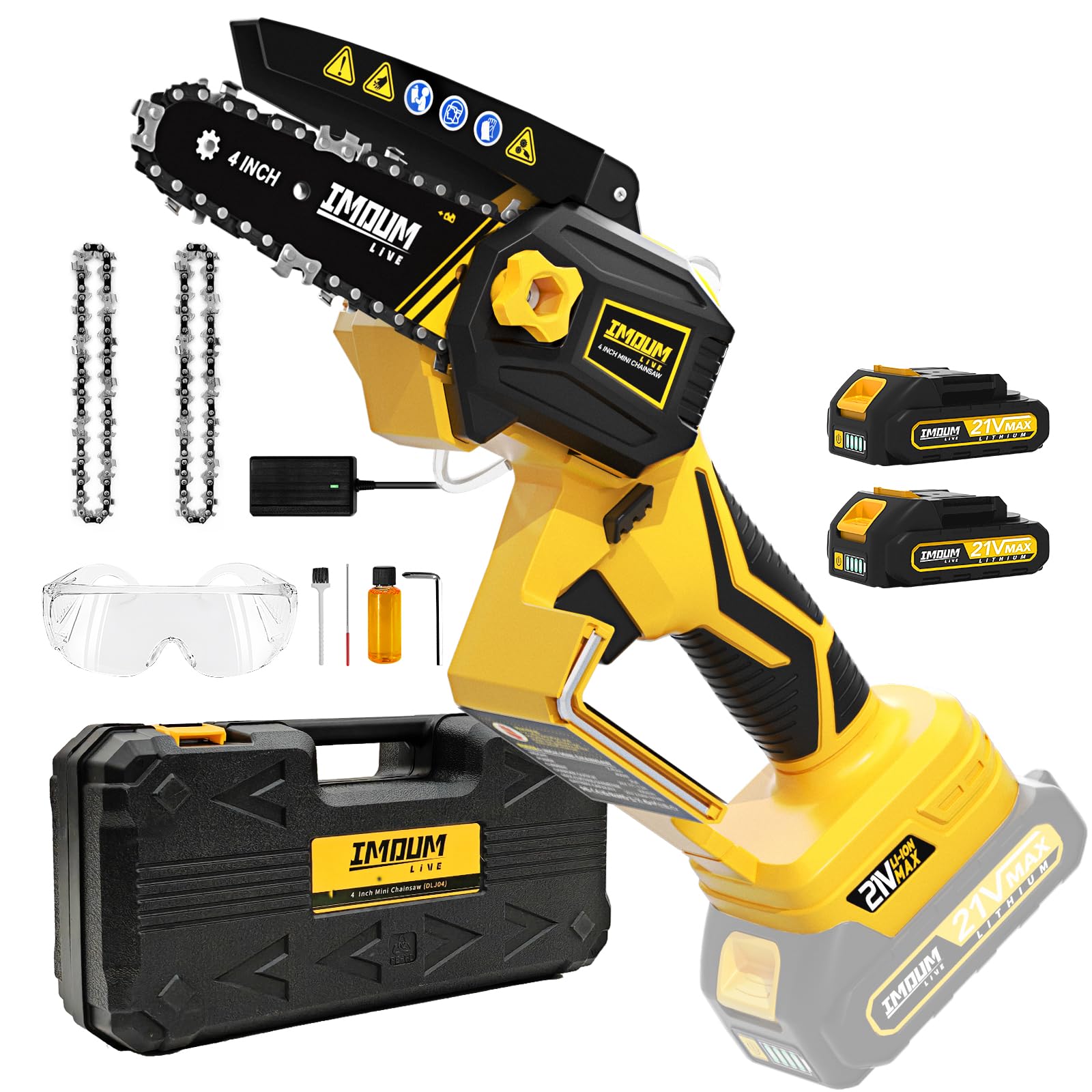 Mini Chainsaw Cordless Battery Powered, Electric Hand Held Small ...