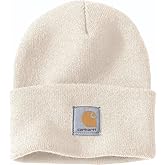 Carhartt Men’s Knit Cuffed Beanie – Warm Winter Watch Hat, Durable Cold Weather Beanie for Work, Outdoor & Everyday Wear White