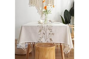 Pahajim tablecloths Rectangular Rectangle Tablecloth Burlap Farmhouse Dining Table Cover Rustic Table Cloths Party Tablecloth