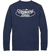 Vineyard Vines Mens Vv Golf Flag Logo Long-Sleeve Pocket Tee