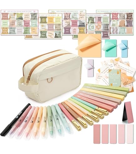 Kit D'étude De La Bible : Stylos, Surligneurs, Signets Et Plus