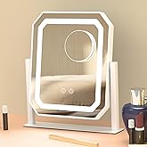 IBRIGHTSO Lighted Makeup Mirror, Hollywood Vanity Mirror with Lights, 3 Color Lighting Modes, Detachable 5X Magnification Mir
