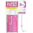 NYK1 Super Strong Nail Glue for Press On Nails, Nail Tips & Acrylics | 8ml | NailBond Brush On Glue for Press Ons, Tips & Acr