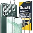 letosan [3+3 Pack] Glass Screen Protector for Samsung Galaxy S22 Plus 5G, 9H Tempered Glass, Ultrasonic Fingerprint Compatible,HD Clear Case Friendly for Galaxy S22 Plus Glass Screen Protector