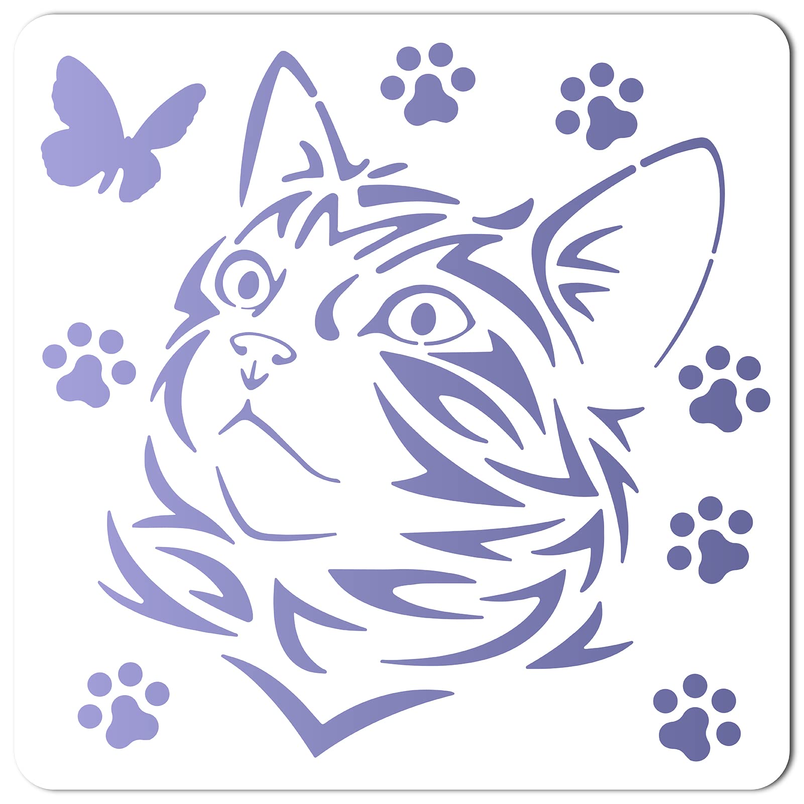 GORGECRAFT Large Cat Stencils 12x12 Inch Reusable Animal Stencil Template Signs Home Wall Decor for Painting on Wood Wall Scrapbook Card Floor Canvas and Tile Drawing