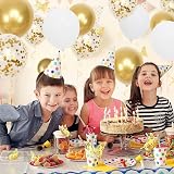 Balloon Garland White and Gold Arch Kit with Butterfly Stickers 104pcs view 6