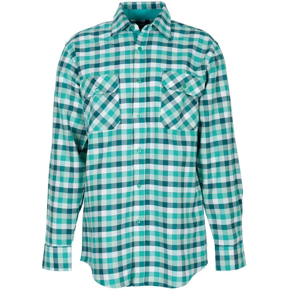 Planam Size 37/38 482037 Hemd "Country" Long Sleeve Shirt - Green Checked