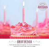 Anniversary House Pink Glitter Candles Set 12 with Holders 7.5cm Premium Cake view 6