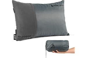 ONETIGRIS Wilddream Camping Pillow, Shredded Small Memory Foam Pillow, Compact, Easy Clean, Comfortable for Backpacking, Travel, and Car Trips, 4 Season Use