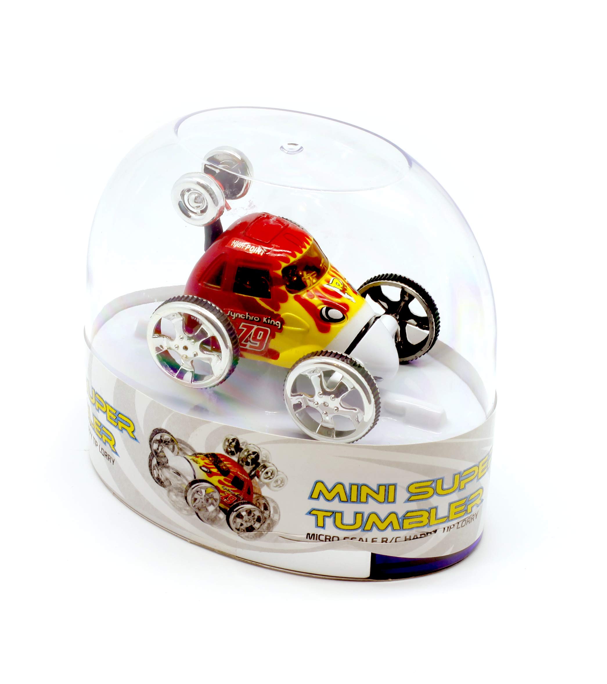 Buzz Toys Mini Super Tumbler – Micro Scale Remote Control Car with Stunt Wheels, Durable Design, Easy-to-Use RC Vehicle for Kids Ages 3+