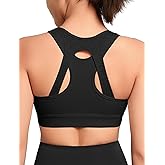Yvette High Impact Sports Bras for Women Front Zip Supportive Running Bras for Large Bust Plus Size
