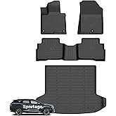 Wayhigh® Floor Mats for Kia Sportage Hybrid 2025 2024 2023(Not Fit PHEV) All Weather TPE Car Mats Waterproof Floor Liners for Kia Sportage Hybrid Accessories