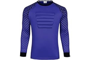 KAMAJSIO Soccer Goalie Jersey Youth - Elbow & Chest Padded Youth Soccer Goalie Jersey - Adult Football Goalkeeper Shirt