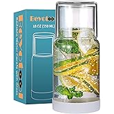 Bedside Nightstand Water Carafe and Glass Set, Night Water Carafe with Tumbler Cup, Clear Glass Mouthwash Dispenser for Bathroom, with Silicone Coaster, Heat and Cold Resistant, 18 OZ