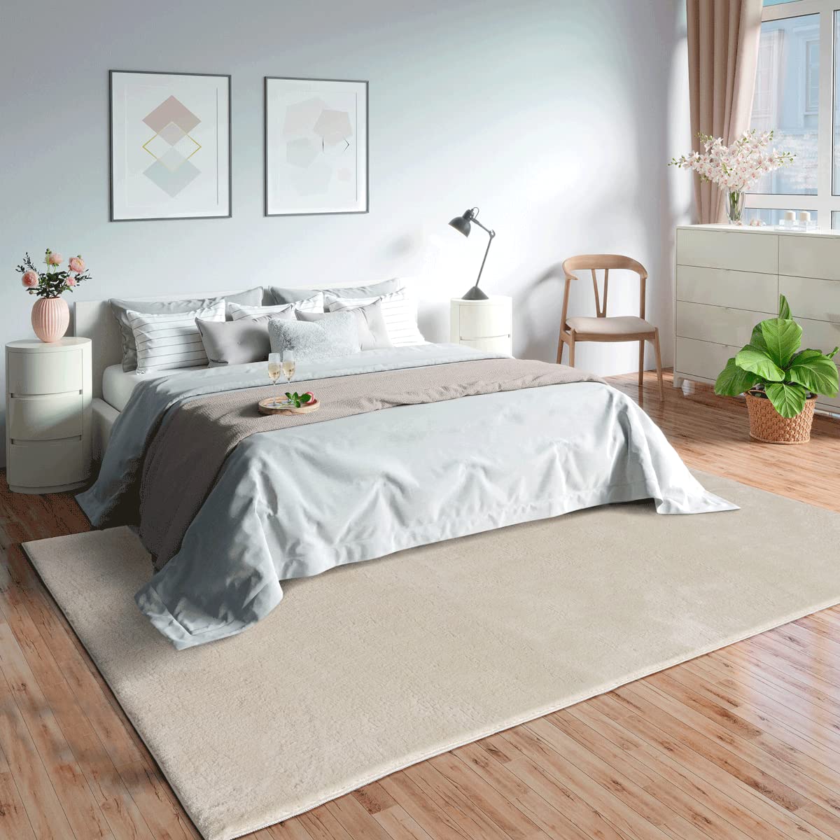 Mias Teppiche Olivia Living room/bedroom rug - washable - 60x110 cm, Beige