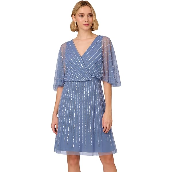 Amazon.com: Adrianna Papell Women's Crinkle Metallic Gown, Belize Blue, 6 :  Clothing, Shoes & Jewelry