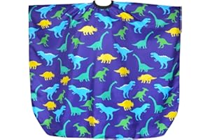 FIODRIMY Kids Haircut Cape, Unicorn Dinosaur Barber Cape with Adjustable Neckline Hair Cutting Cover Apron Gown for Girls Boys (Dinosaur)