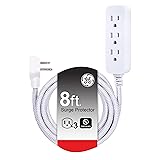 GE 3-Outlet Power Strip Surge Protector 8 Ft