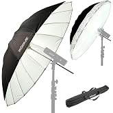 Rogue 38" Photography Umbrella | built tough with fiberglass ribs and a heavy-duty metal latch, collapsing to just 23.5" for easy portability