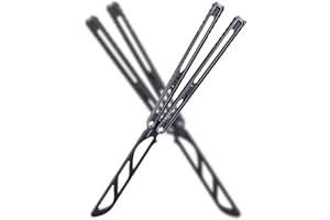 Nabalis Canyon Balisong Trainer Butterfly Knife Balisong, With Stainless Steel Handle & Blade Balisong Trainer, Unsharpened, for Practicing Flipping, Blunt Practice, No Edge Tool