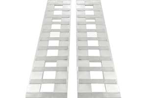 ALMULOO 60" x 15" Aluminum Trailer Ramps 6800 LBS Motorcycle ATV Loading Ramps Truck Heavy Duty Hook End & Knife Foot