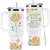 Nuowagify Sister Birthday Gifts, Sisters Gifts from Sisters, Gift for Sister Cup from Brother, Mothers Day Christmas Birthday Present for Sis Bestie Best Friend - 40oz Tumbler