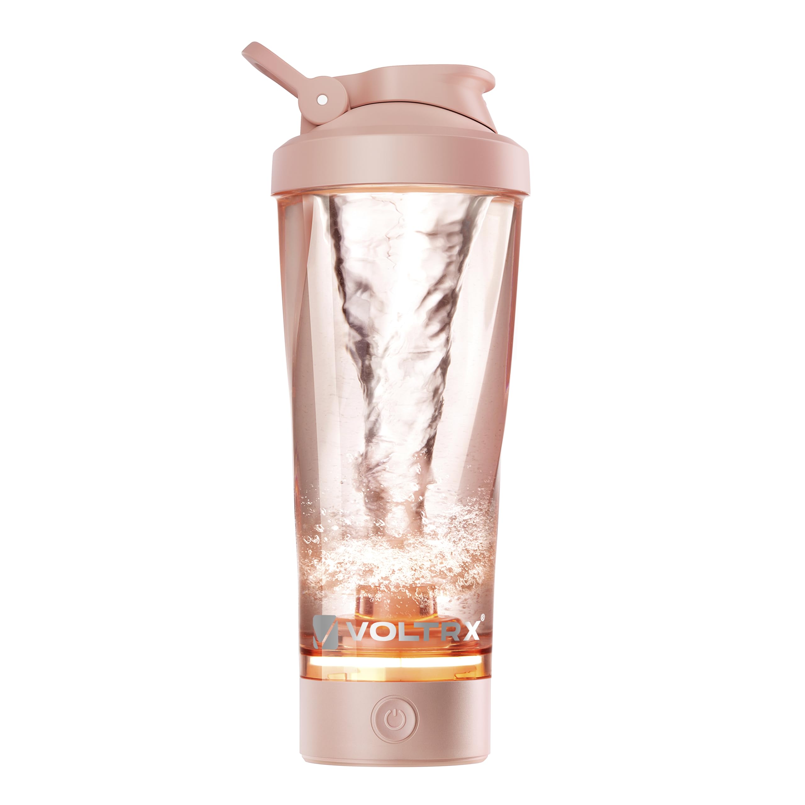 VOLTRX Premium Electric Protein Shaker Bottle, Made with Tritan - BPA Free - 600ml Vortex Portable Mixer Cup, USB C Rechargeable Shaker Cups for Protein Shakes (Pink)