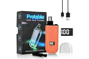 Mendaping Nose and Ear Hair Trimmer for Men, 2025 Nose Hair Trimmer Clipper with LED Display for Women, Professional IPX7 Waterproof Dual Edge Blades Nasal Trimmer Clippers for Travel