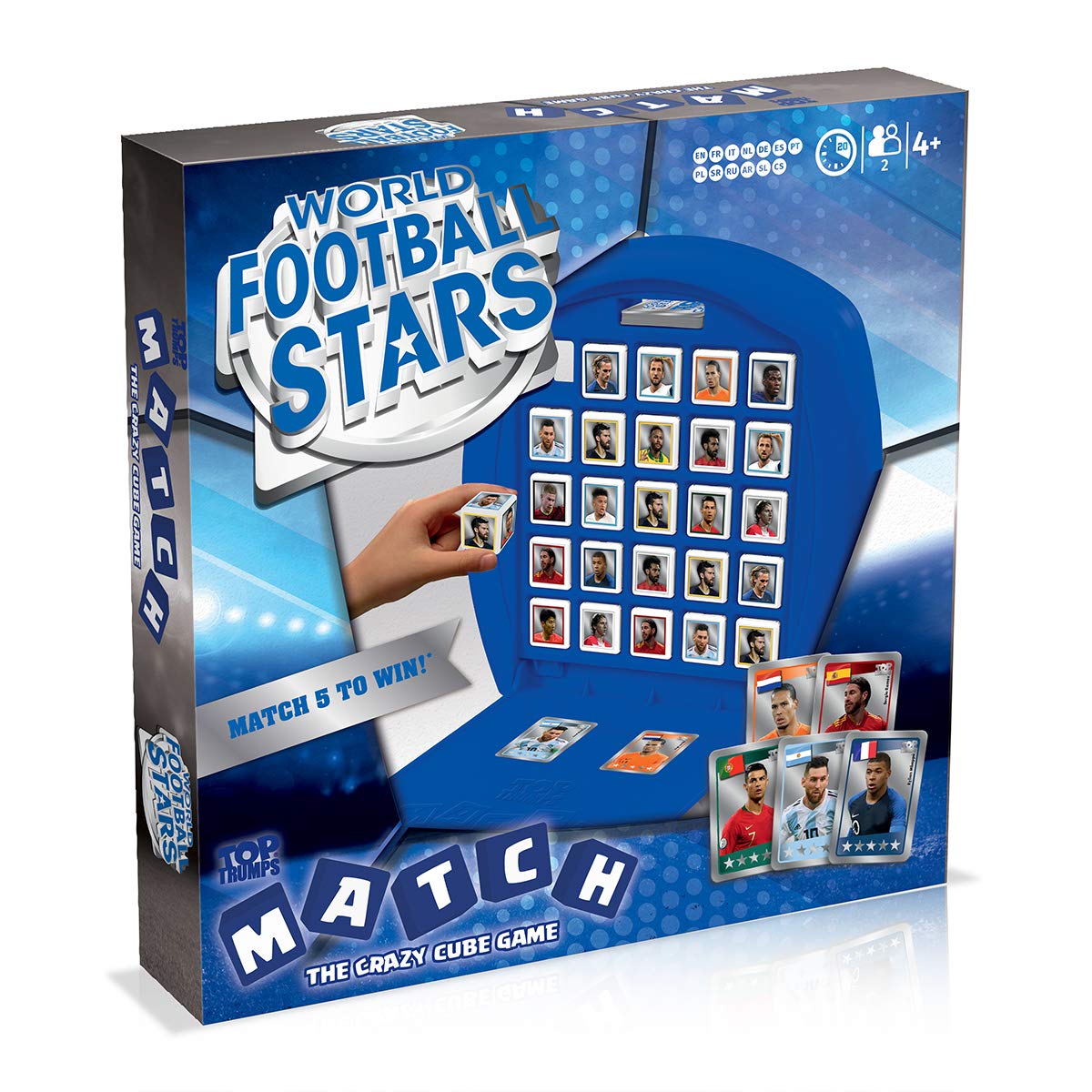 Top Trumps World Football Stars Match Board Game - Blue