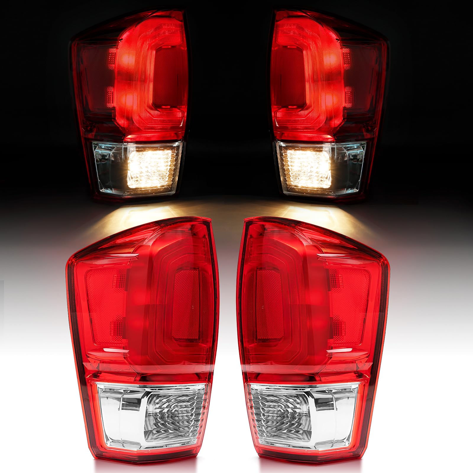 Photo 1 of **Only One**
MAYELLO Pair Red Tail Lights Rear Lamps w/bulbs fit for 2016 2017 2018 2019 2020 2021 2022 2023 Toyota Tacoma Base/SR/SR5/TRD/Sport Replacement OE Style,Driver?Passenger Side