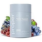 Proper, The Blues Sleep Aid – Nutrient-Dense Superfood Powder with + Melatonin, Magnesium, L-Theanine, GABA, Valerian Root & Tart Cherry – Calm Supplement for Nighttime Relaxation & Sleeping