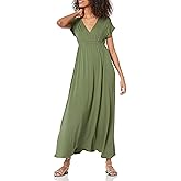 Amazon Essentials Women's Waisted Maxi Dress (Available in Plus Size)