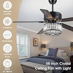 Kviflon Chandelier Ceiling Fans with Lights - 52