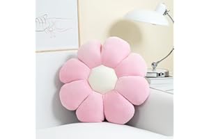 sioloc Flower Pillow,Flower Shaped Throw Pillow Butt Cushion Floor Pillow,Seating Cushion,Cute Room Decor & Plush for Bedroom Sofa Chair(Blush,23.6'')