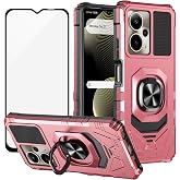 Ailiber for Cricket Outlast 5G 2024/AT&amp;T Motivate Pro 5G Case-Rose Gold | Screen Protector, 360&deg;Ring Stand for Magnetic Car Mount, Slim Dual Layer Shockproof, Soft Rubber Full Body Heavy Duty Cover