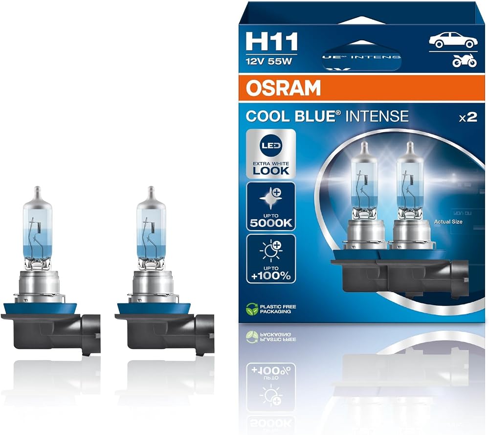 Osram COOL BLUE INTENSE H11 64211CBN-HCB 100% brightness up to 5000K Duo Box