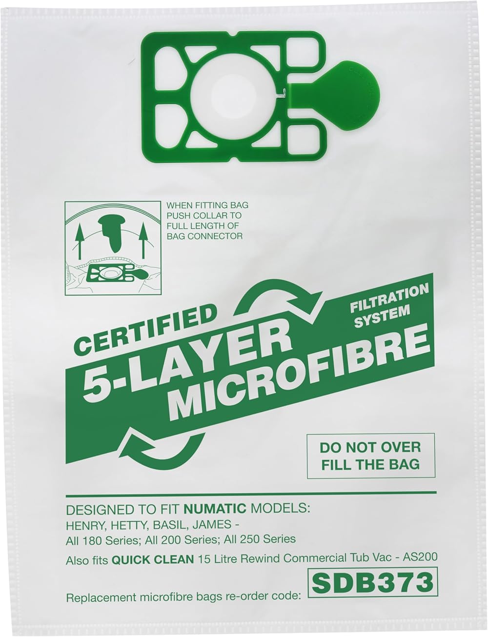 First4Spares 20 x Numatic Henry Hetty HEPAFLO Hoover Bags 5 Layer Cloth